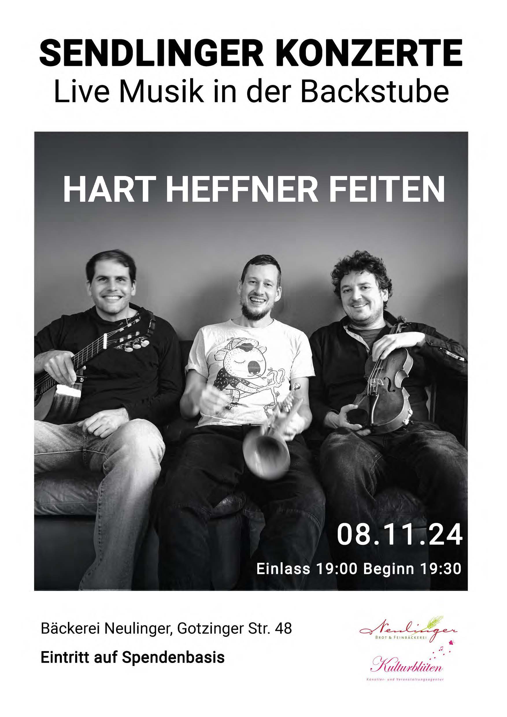 Konzert Hart Heffner Feiten am 8.11.2014 in der Bäckerei Neulinger